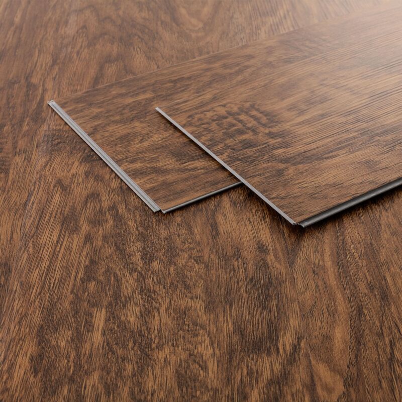 Suelo de vinilo PVC lamas click 3,08m²/14 planchas aspecto de madera  impermeable