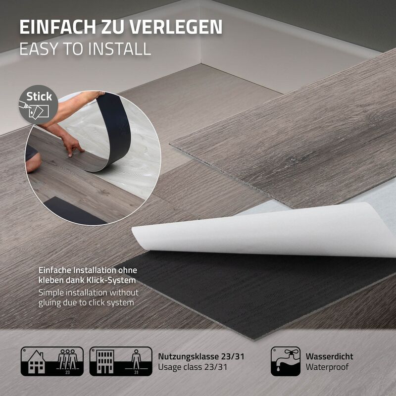 Suelo Vinílico Adhesivo De Pvc 91,5x15,3cm, 6,9 M² Pino Gris Ml-design con  Ofertas en Carrefour