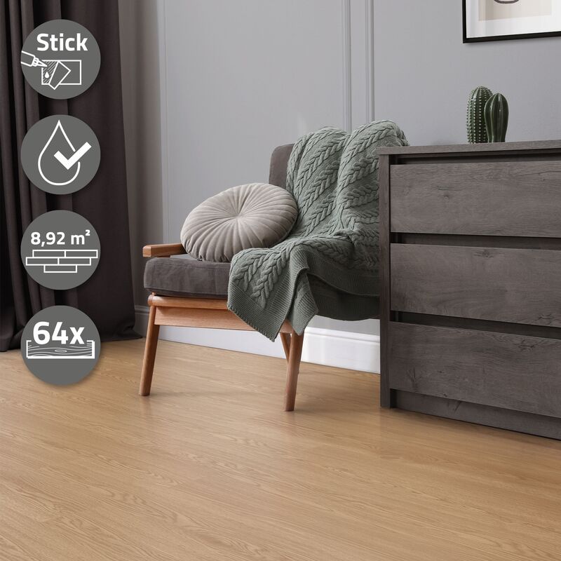 1 rollo de adhesivo de pared con diseño de madera, adhesivo de pared  rectangular, vinilo autoadhesivo, adhesivo impermeable para suelo de  dormitorio