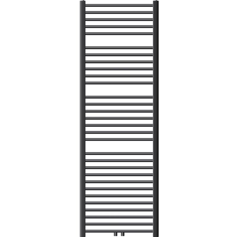 ECD Germany Sahara Radiador toallero - 600 x 1500 mm - Antracita - curvado con conexión central - Radiador de toallas para baño agua calefaccion - No eléctrico