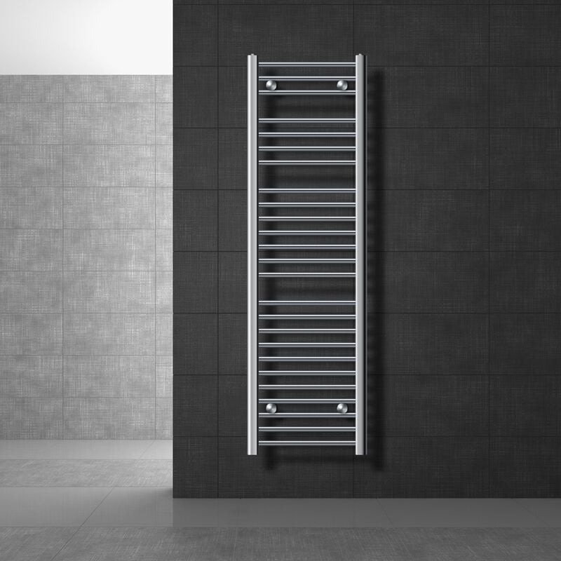 Ecd Germany Sahara radiador de baño 400 x 1500 mm cromo recto lateral toallero