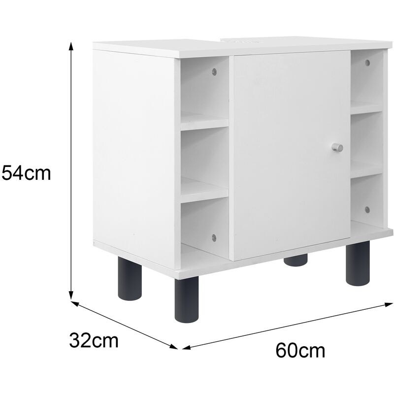 ML-Design Armario Alto de Baño 30x190x25 cm Blanco Mueble Tipo Columna  Estrecha Madera MDF Estantería para Superficie Moderno Multifuncional con 2  Puertas 6 Compartimentos y Espacio de Almacenamiento