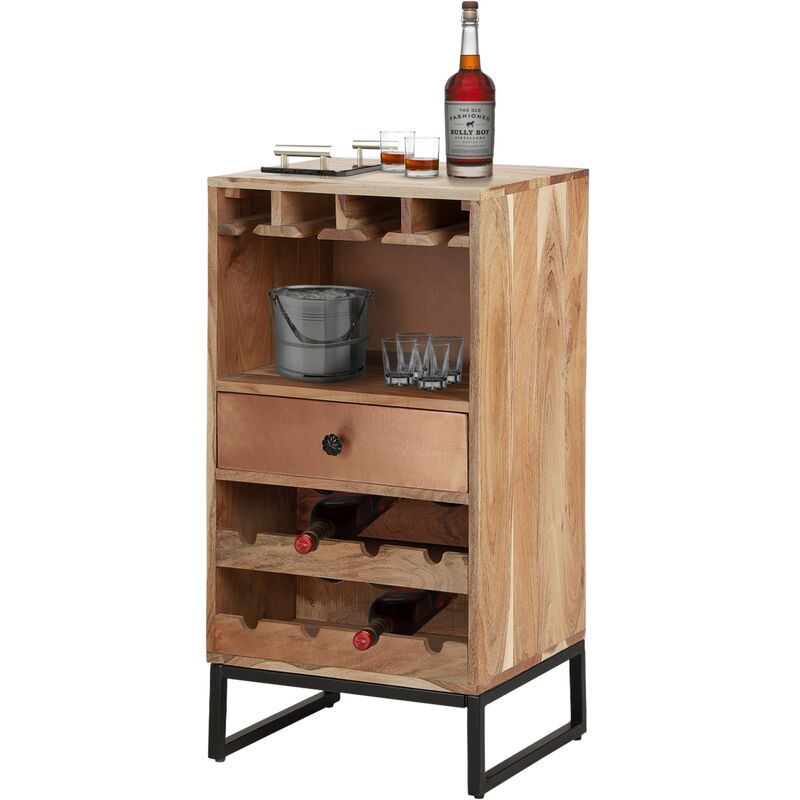 Mueble botellero comoda con estante madera bar bufet para 8 botellas de vino