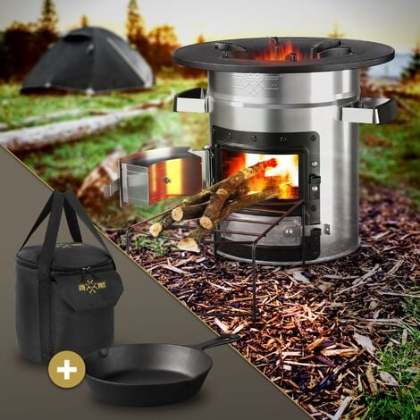 Horno con cocina portatil para camping 