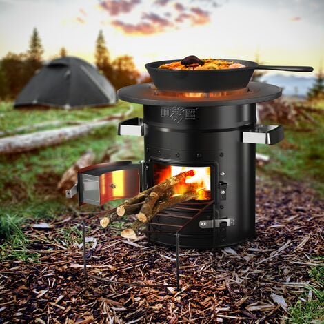 Horno con cocina portátil para camping
