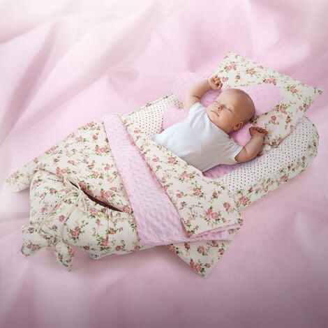 Cama de bebé con almohada, cuna portátil de viaje, cuna de algodón para  recién nacido, cuna