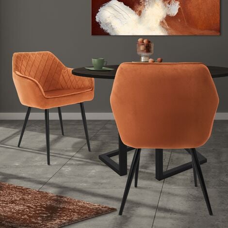 SILLA COCINA-COMEDOR TAPIZADO POLIPIEL NARANJA