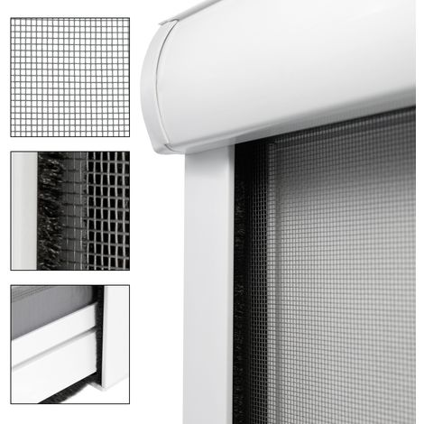 Mosquitera enrollable marco de aluminio ventana protección contra