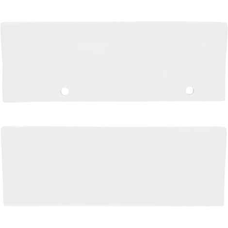 ECD Germany Lavabo Cerámico Cuadrado con Agujero Conexión Estandar - Blanco - Lavamanos Sobre Encimera - 350 x 205 x 125 mm - Diseño Moderno - Fregadero sin Juego de Desagüe - Realza cada Baño o Aseo
