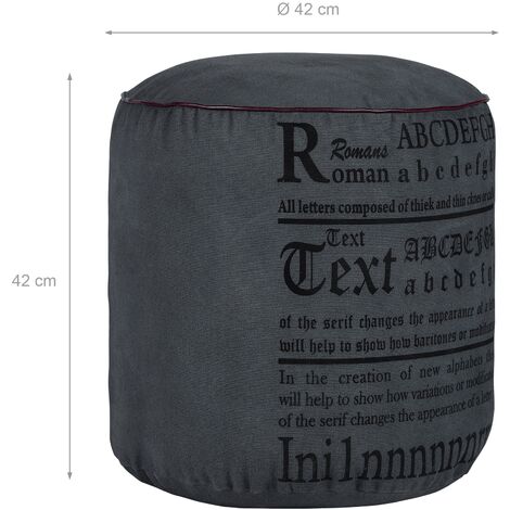 Acomoda Textil – Puff Redondo con Relleno para Asiento y