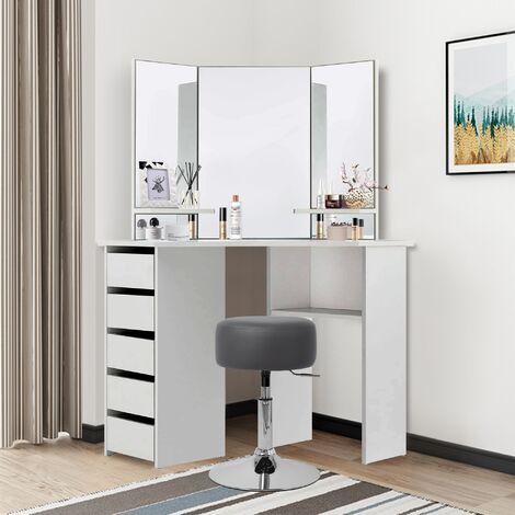 Tocador de maquillaje con espejo Simple, taburete con cajones, cajas  cómodas y baratas, muebles Schminktisch - AliExpress