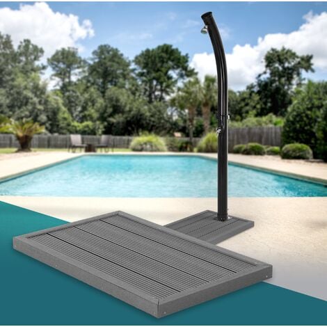 Ducha solar exterior para piscina, terraza, jardín con grifo mezclador y  depósito de 20 - Soursa