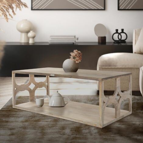 Mesas auxiliares redondas, mesa auxiliar redonda pequeña, decorativa, de 2  capas, de madera maciza, color blanco, adecuada para sala de estar