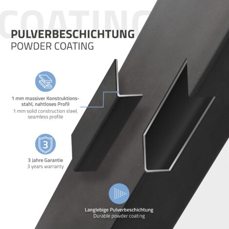 Patas Para Mesa ML-Design Set 2x 50 X AL71 Cm Forma De X Soporte Negro De Metal En Acero Recubierto De Polvo Bastidor Para Escritorio Corredores Para Tablero Pie Armazón Diseño Industrial