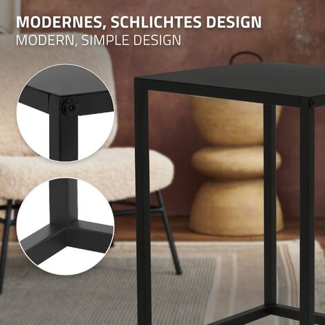 ML-Design Juego de 2 Soportes para Plantas de Metal Negro Pedestal Macetero  de Pie 40