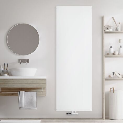 Radiador toallero de pared plano blanco para baño 604x1800mm conexión de  pared