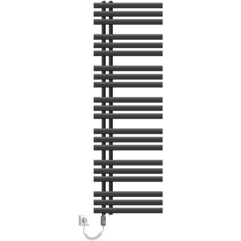 ECD Germany Radiador de Baño Iron EM Eléctrico 500 x 1600 mm Antracita + Resistencia 900W, Estufa Toallera de Pared, Calefactor de Panel, Secador de Toallas para Aseo, con Kit de Montaje Completo (1/5)