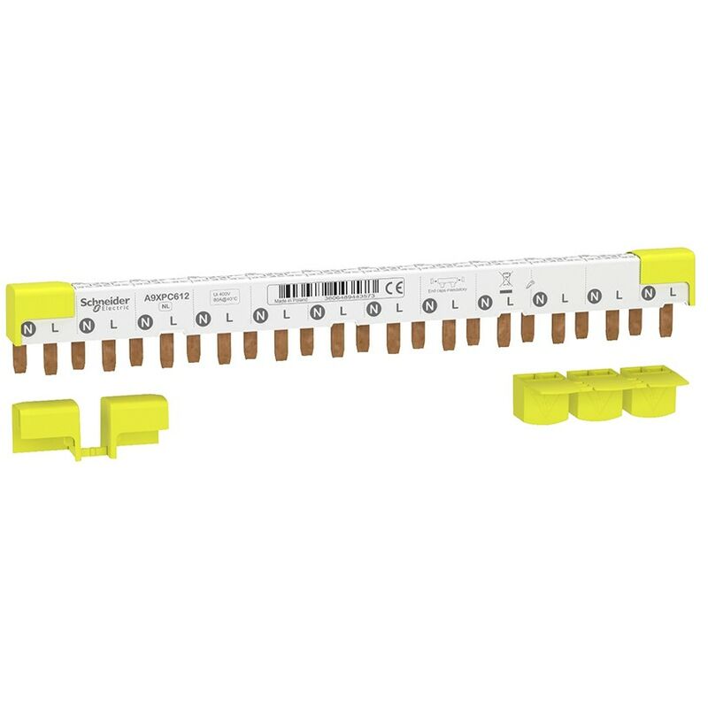 Acti9 Ic40 Comb busbar 1pn 12 18mm peine de 2p 80a para mecanismos estrechos a9xpc612