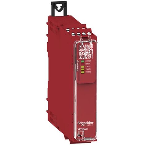 Harmony XPSU-Module de sécurité-Estop protection, 48-240 V pas entrée-à vis - XPSBAC34AP (1/4)