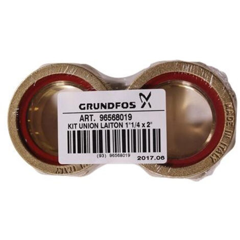 Juego de racores de latón para bombas de ACS de Grundfos  1 1/4"
