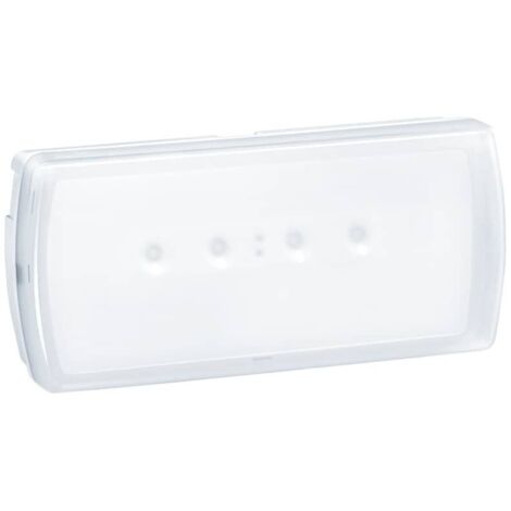Legrand – Emergencia led 200 lúmenes IP42 – Autonomía 150.000 horas – Instalación empotrada o en superficie – 661608PL (1/4)