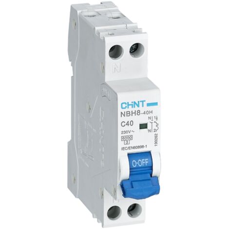 Interruptor automático 1P+N 6kA NBH8-1N de Chint Electric  40A