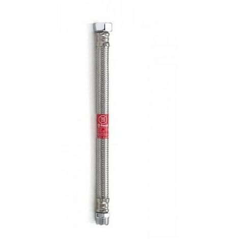 Latiguillo inoxidable reforzado SUPER 1/2"-1/2" de Tucai  Macho-Hembra - 450mm