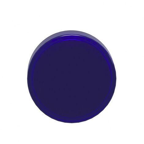 Cabeza piloto luminoso diámetro 22 redonda con lente lisa azul