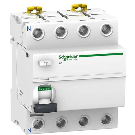 Interruptor diferencial Acti9 Tipo AC 4P 30MA de Schneider  63A