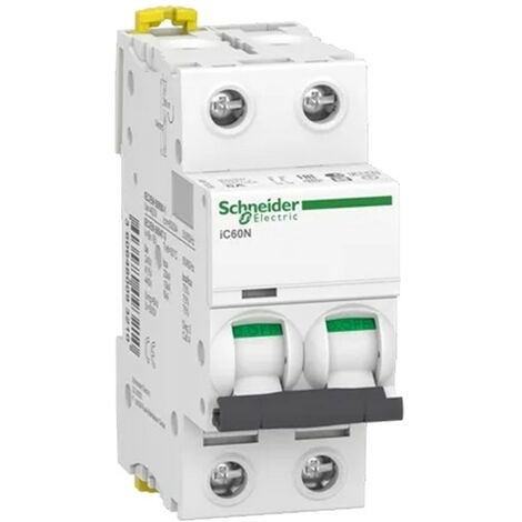 Schneider electric interruptor automático acti9 ic60n 2p 6a 6000a curva c -a9f79206