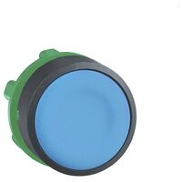 Cabeza pulsador diámetro 22 rasante azul embellecedor plástico