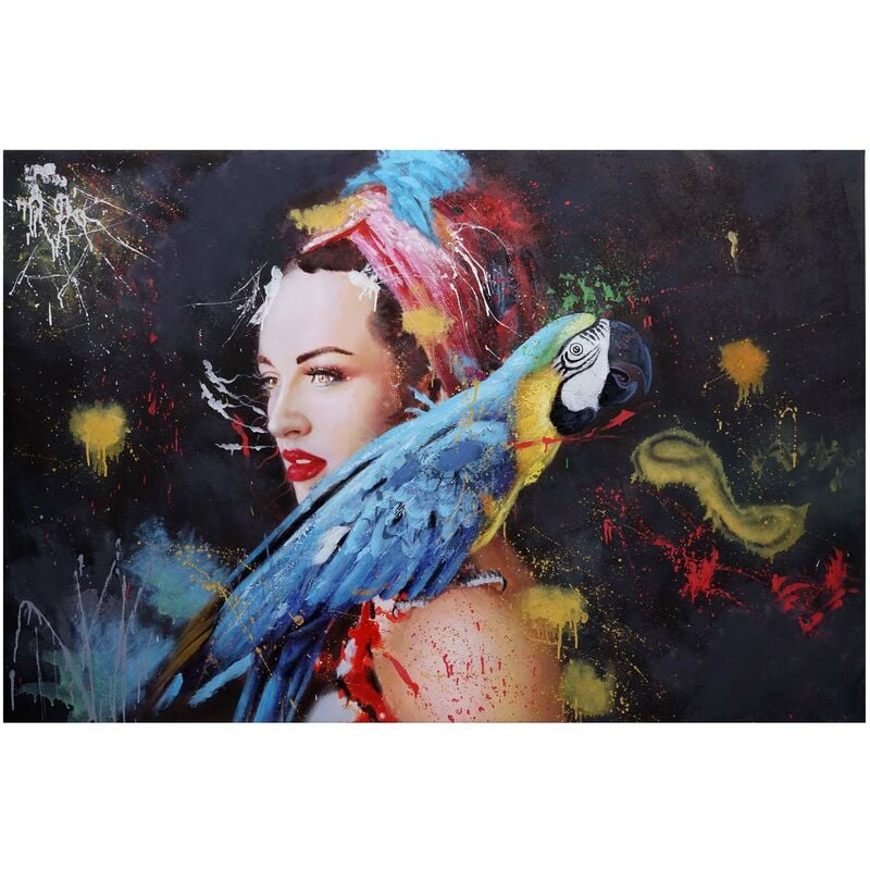 NEUWERTIG] Ölgemälde Frau handgemaltes Gemälde, HHG-764, 80x120cm XL Wandgemälde Leinwandbild Wandbild