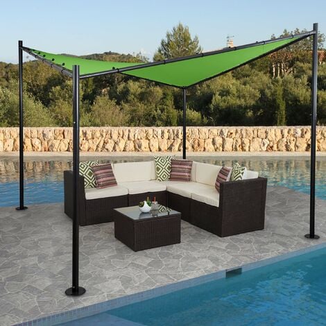 [NEUWERTIG] Pergola HHG-359, Garten Pavillon Sonnensegel, stabiles 6cm ...