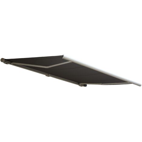 [NEUWERTIG] Elektrische Kassettenmarkise HHG-432, Markise Vollkassette 4,5x3m Polyester Anthrazit