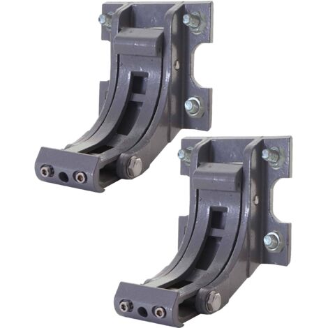 [NEUWERTIG] 2er-Set Wandhalterung für Markise HHG-432, H123, Wandkonsole Wandmontage Adapter grau