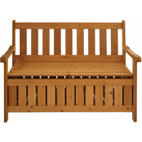 [NEUWERTIG] Gartenbank HHG487 mit Stauraum, Truhenbank Sitzbank