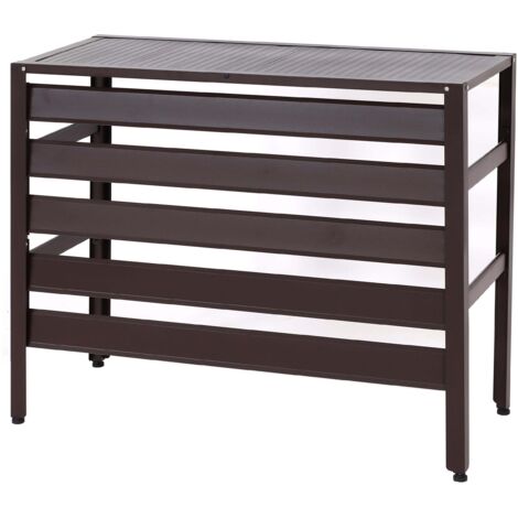 Mendler Klimaanlagen Verkleidung HWC-O43 - Abdeckung Mit Pflanzkasten