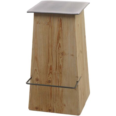[NEUWERTIG] Barhocker HHG-605, Barstuhl Tresenhocker, Industrial Massiv-Holz MVG-zertifiziert, natur mit Metall-Optik (1/5)