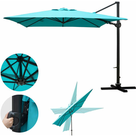 [NEUWERTIG] GastronomieAmpelschirm HHG350, 3x3m (Ø4,24m) schwenkbar