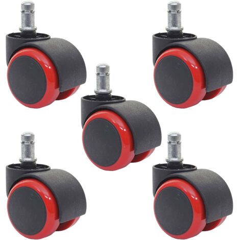 hjh OFFICE Stuhlrolle Stuhlrollen 5x ROLO STOP 11mm/65mm, (5er Pack), Hartbodenrollen Bürostuhl hjh OFFICE Stuhlrolle Stuhlrollen 5x ROLO STOP 11mm/65mm, (5er Pack), Hartbodenrollen Bürostuhl