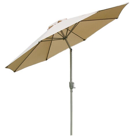 [NEUWERTIG] Sonnenschirm Asti, Gartenschirm, Ø 3m neigbar Polyester/Alu 5kg creme