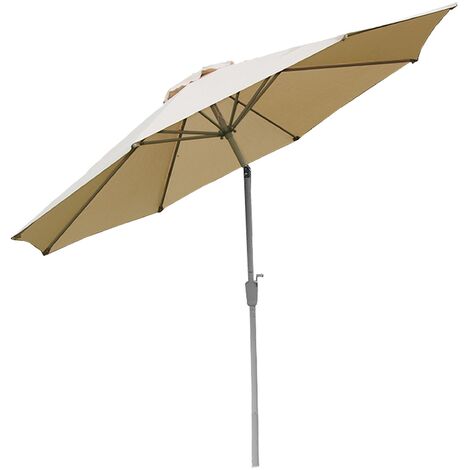 [NEUWERTIG] Sonnenschirm Asti, Gartenschirm, Ø 3m neigbar Polyester/Alu 5kg creme