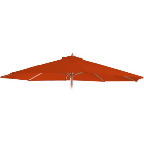[NEUWERTIG] Ersatz-Bezug für Sonnenschirm Lissabon, Sonnenschirmbezug Ersatzbezug, Ø 3,5m Polyester 8 Streben terracotta