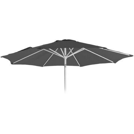 [NEUWERTIG] Ersatz-Bezug für Sonnenschirm Asti, Sonnenschirmbezug Ersatzbezug, Ø 3m Stoff/Textil anthrazit