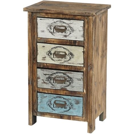 [NEUWERTIG] Kommode Leiria Schubladenkommode Schrank Shabby-Look, Vintage, 79x48x33cm