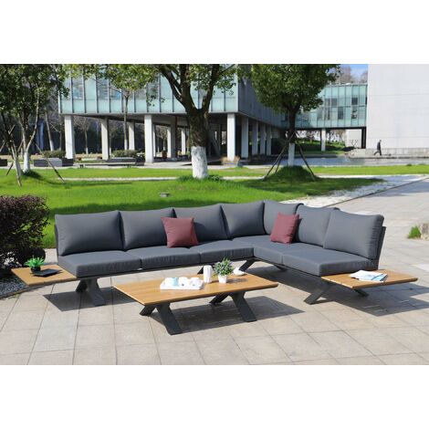 [NEUWERTIG] Aluminium GartenGarnitur HHG802, Sitzgruppe Garten
