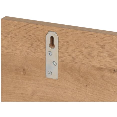[NEUWERTIG] Wandregal HHG-428, Hängeregal Regal Holzregal Schweberegal, 3 Fächer 20x120x21cm natur