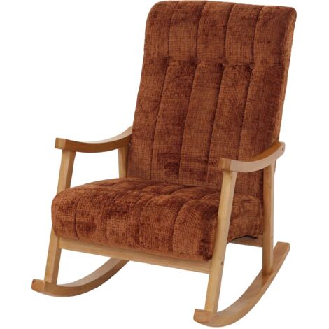 Schaukelstuhl Mit Fußstütze Beige - Bequemer Relaxsessel Für Wohnzimmer Und Kinderzimmer