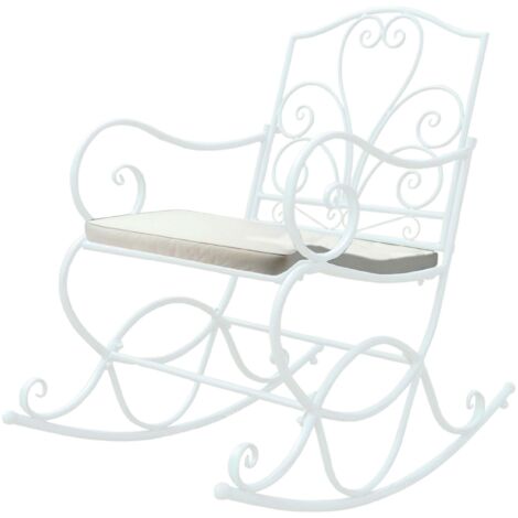 Polsterauflage für Schaukelstuhl HHG-266, Schaukelstuhlauflage Sitzkissen Sitzpolster, creme (1/3)