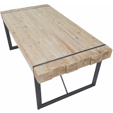 Esszimmertisch HHG-892, Esstisch Tisch, Tanne Holz rustikal massiv MVG-zertifiziert naturfarben 80x160x90cm